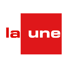 Logo van La Une rood met wit