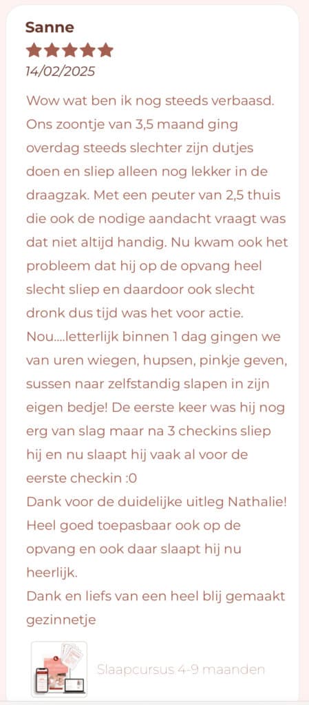 slaaptraining veilig voor de hechting